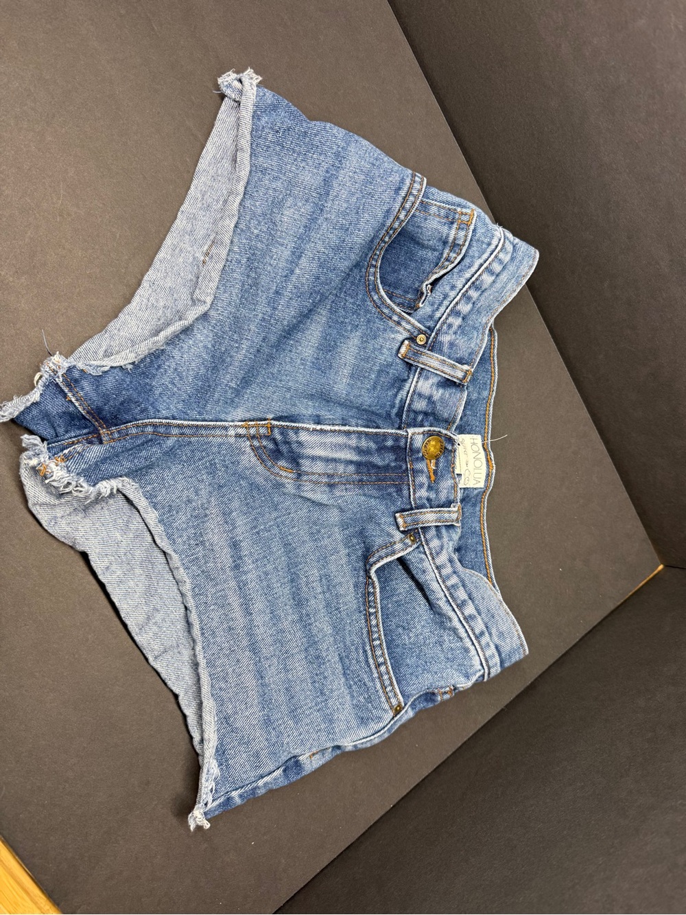 High-Rise Light Blue Denim Cutoff Shorts - Women